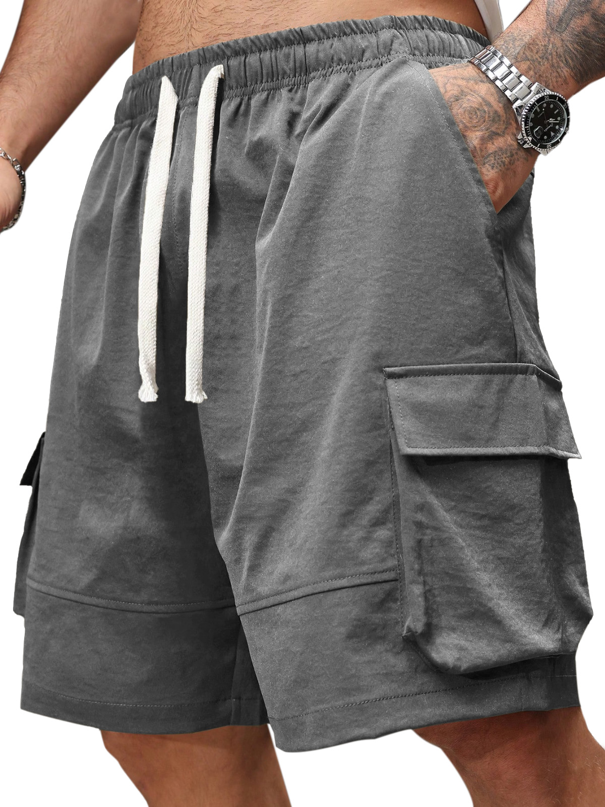 Men's Casual Everyday Lightweight Deconstructed Design Cargo Shorts
