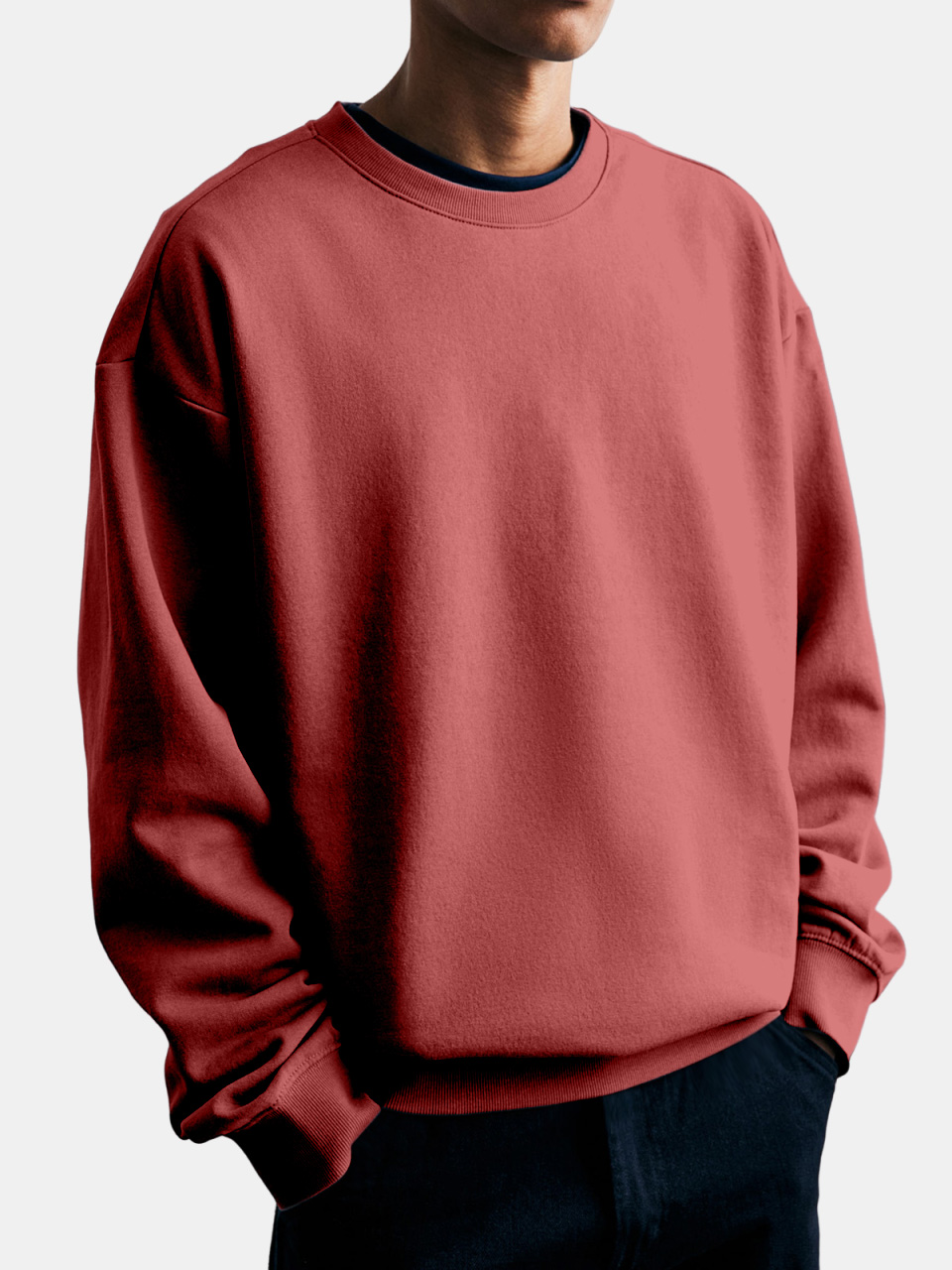 Men's Casual Simple Everyday Comfortable Round Neck Sweatshirt