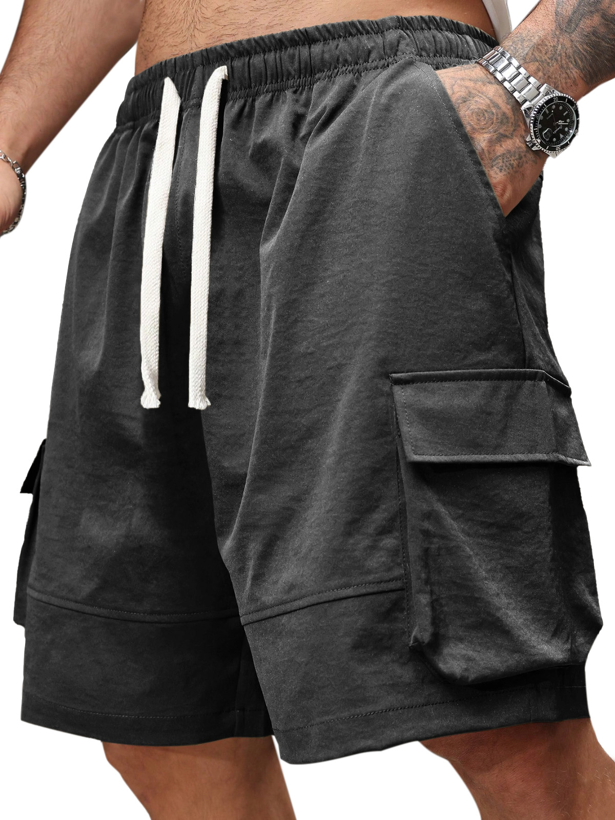 Men's Casual Everyday Lightweight Deconstructed Design Cargo Shorts
