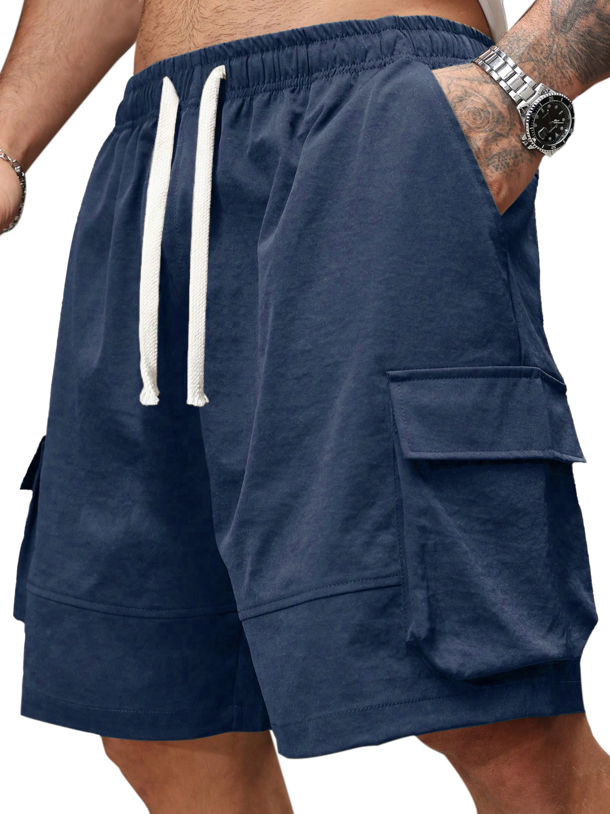 Men's Casual Everyday Lightweight Deconstructed Design Cargo Shorts