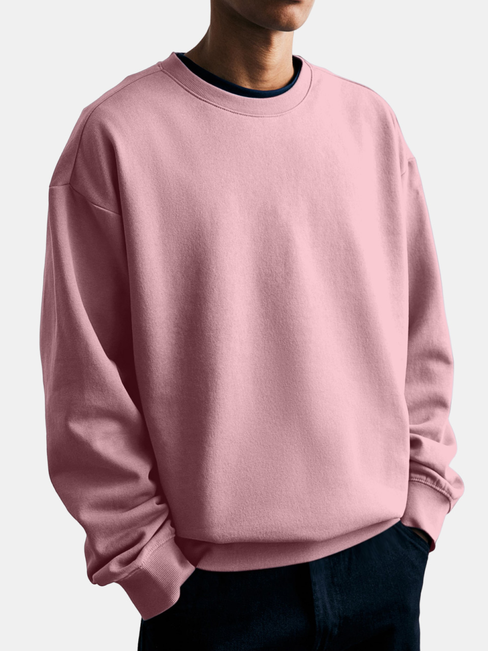 Men's Casual Simple Everyday Comfortable Round Neck Sweatshirt