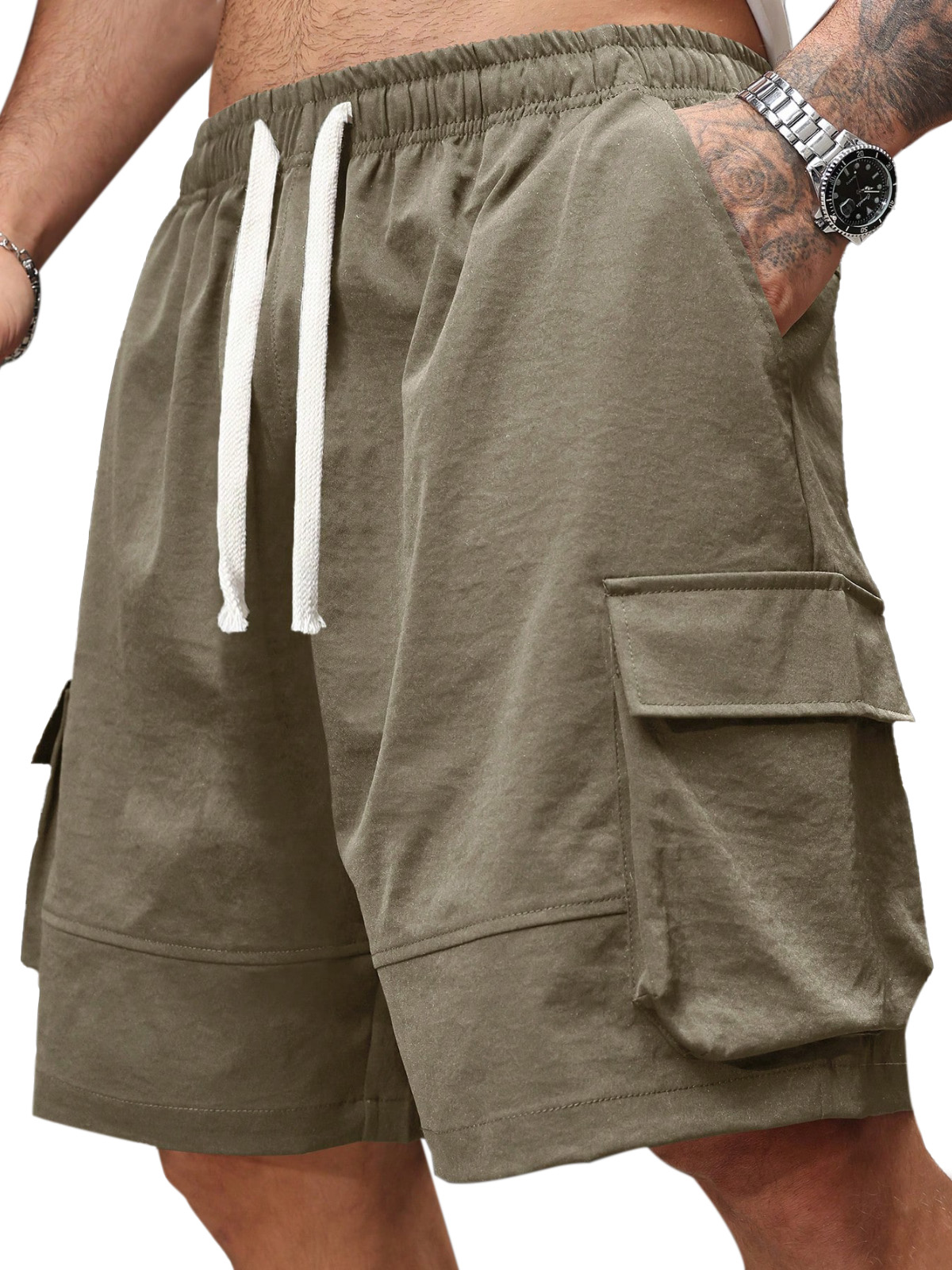 Men's Casual Everyday Lightweight Deconstructed Design Cargo Shorts