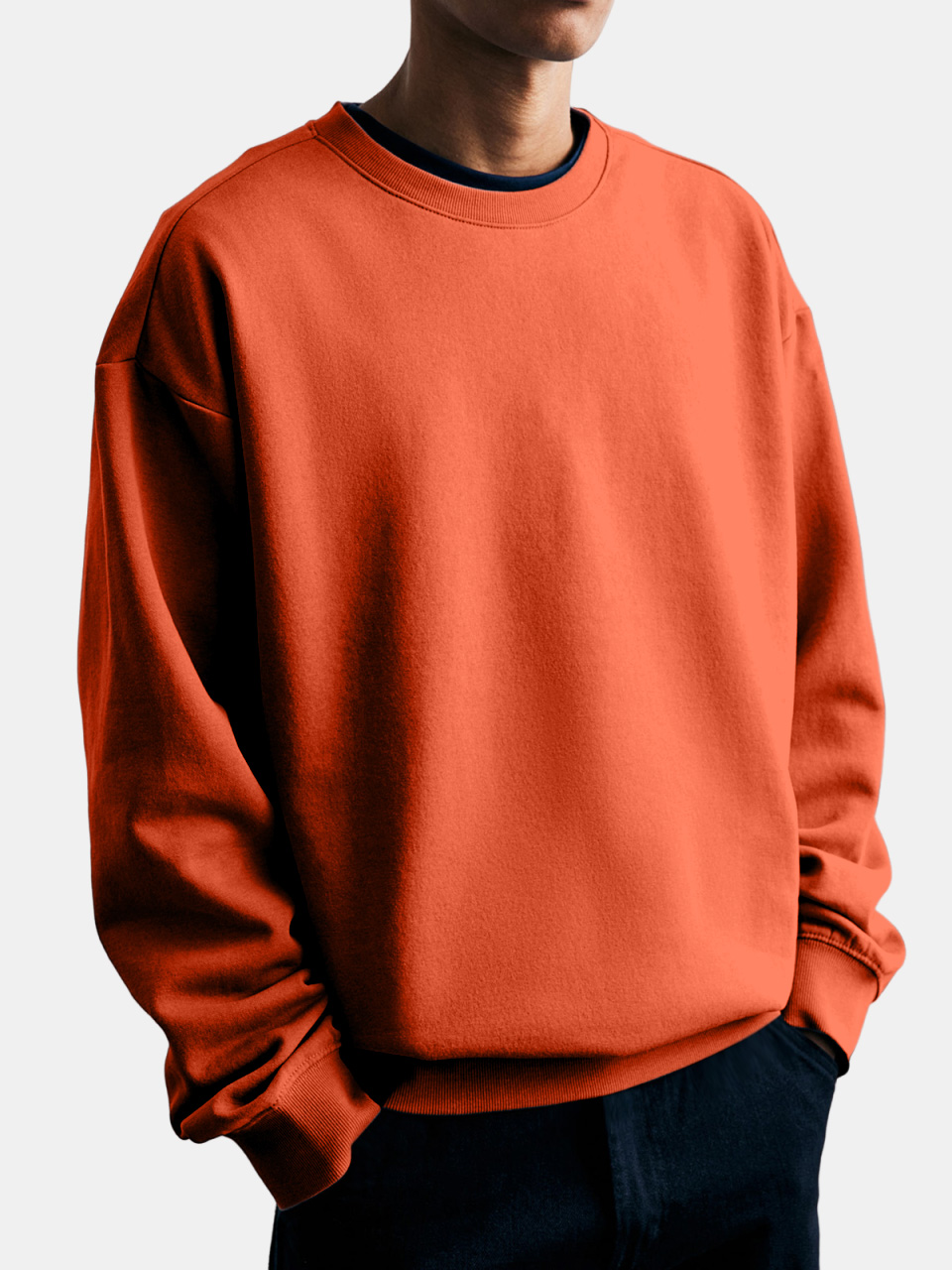 Men's Casual Simple Everyday Comfortable Round Neck Sweatshirt