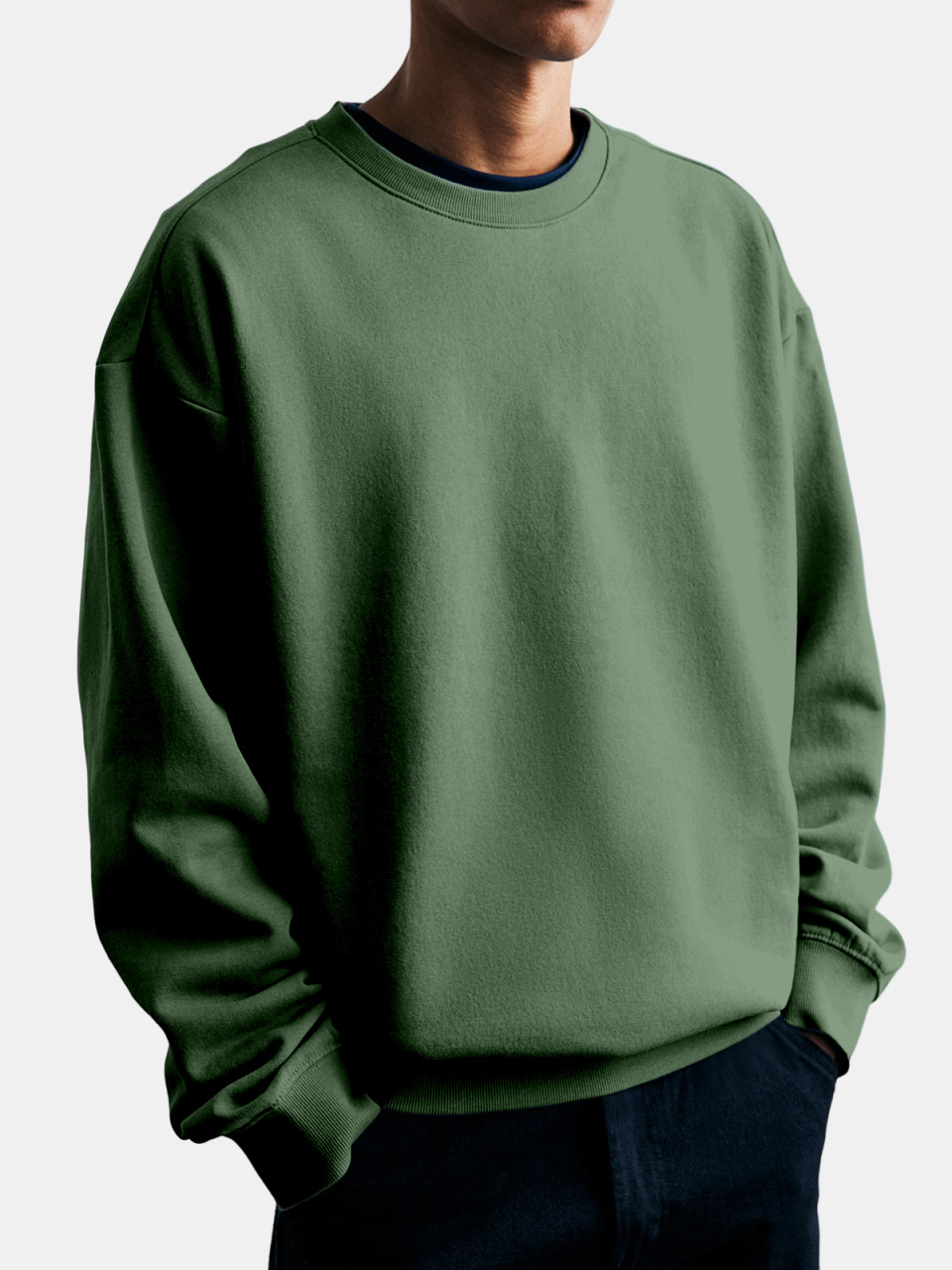 Men's Casual Simple Everyday Comfortable Round Neck Sweatshirt