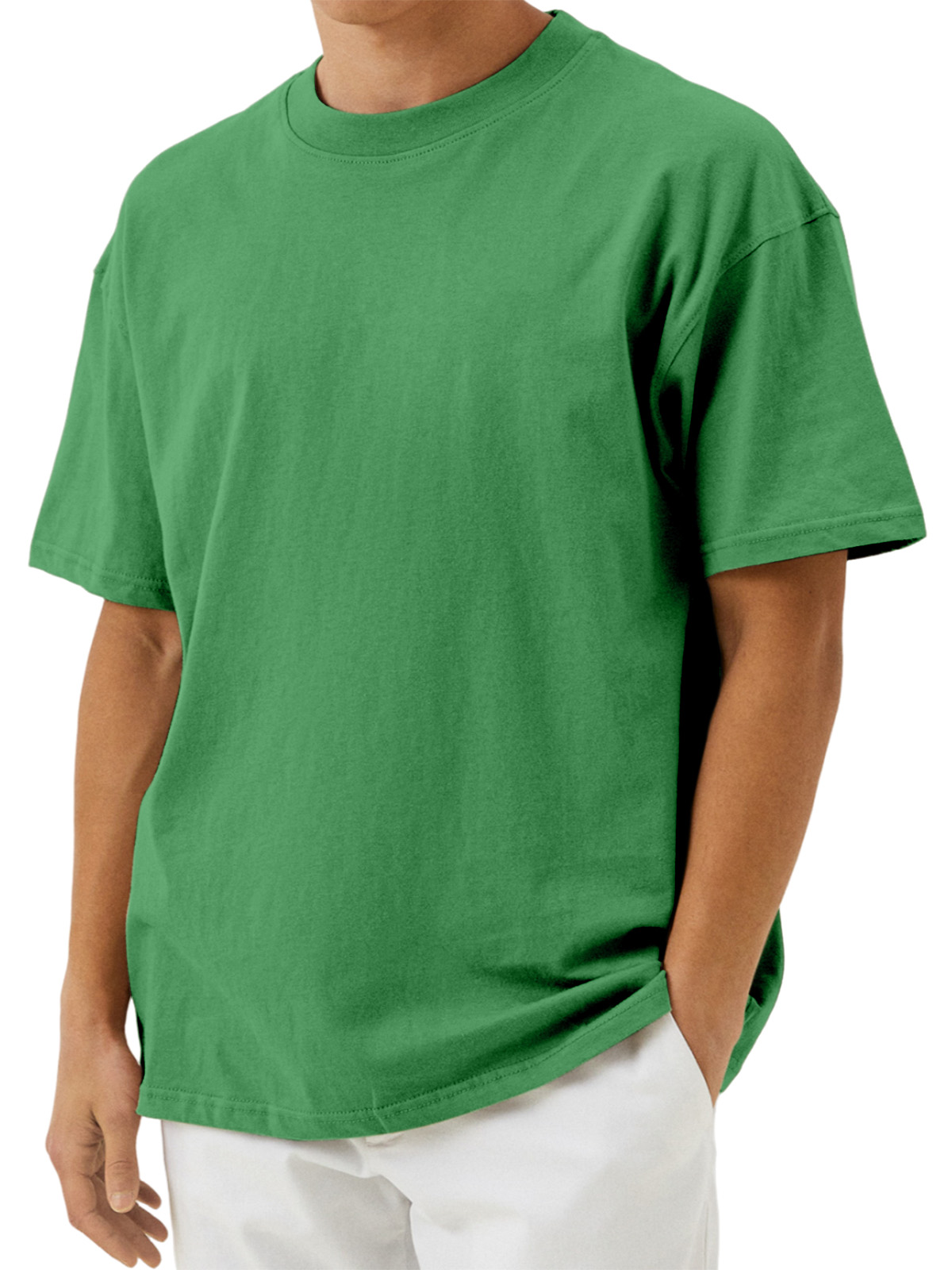 Men's Casual Solid Color Comfortable Cotton Short-sleeved T-shirt