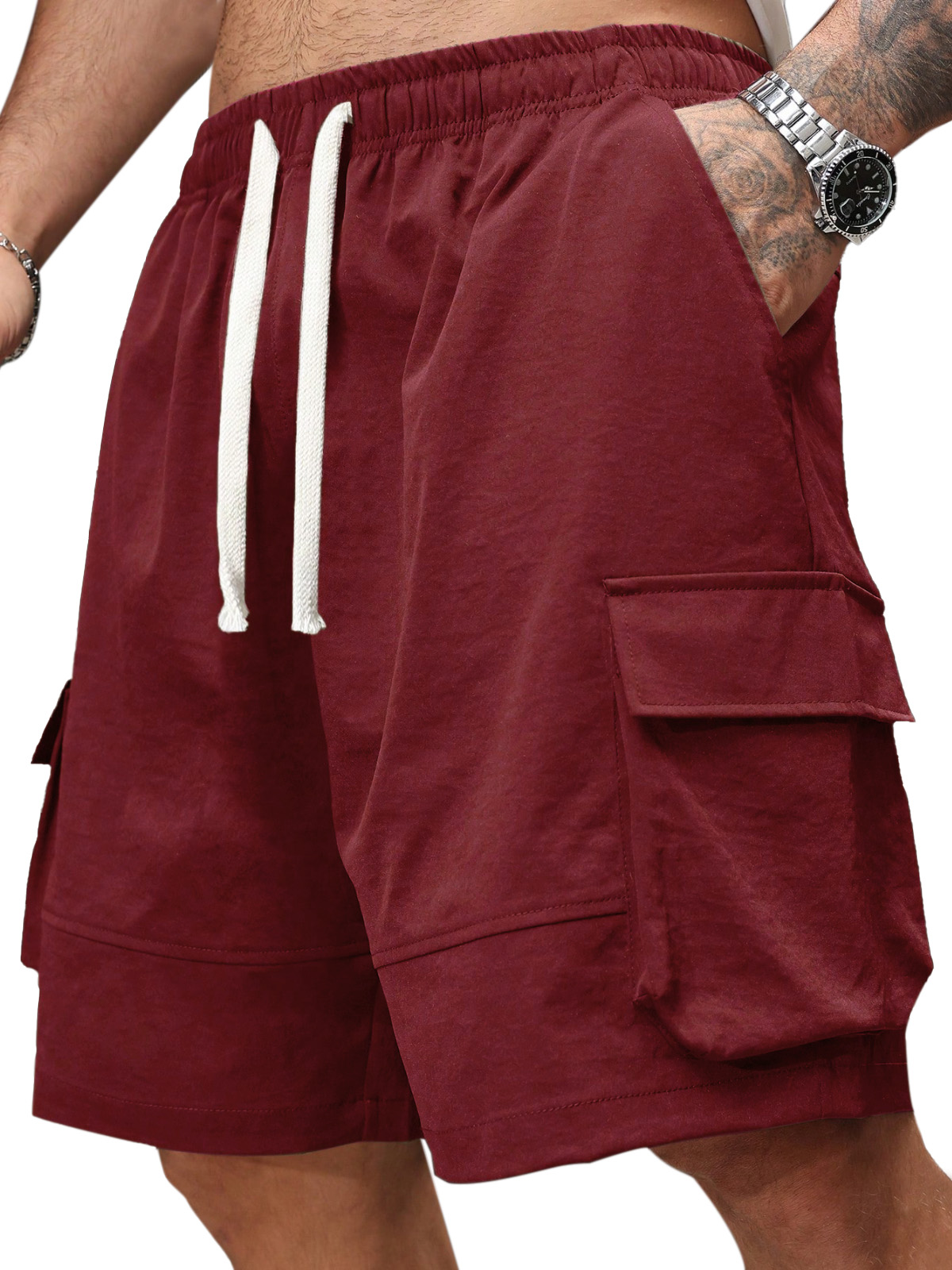 Men's Casual Everyday Lightweight Deconstructed Design Cargo Shorts