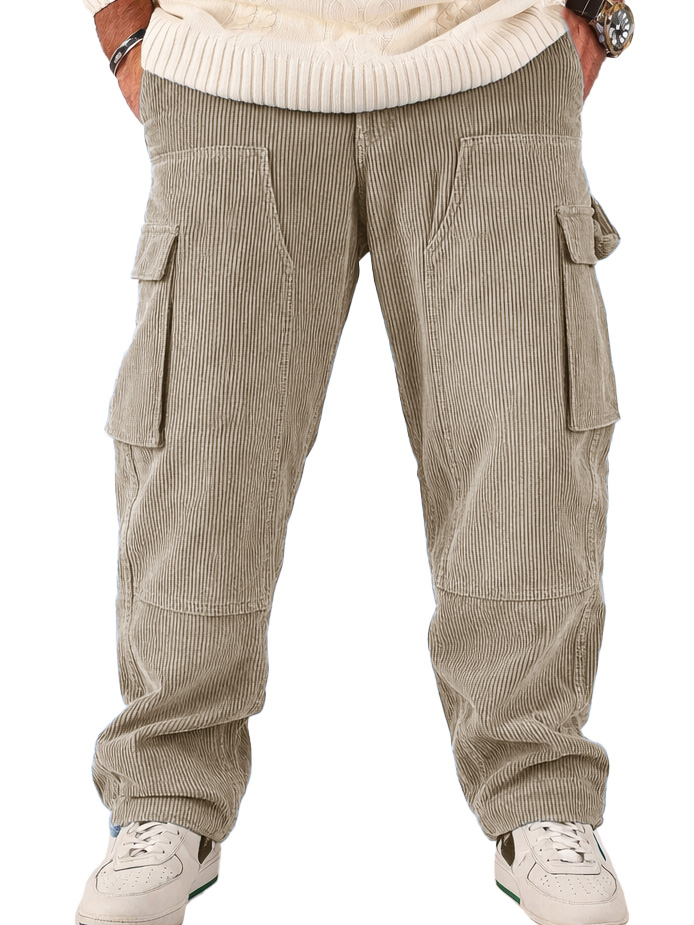 Men's Fashionable Casual Multi-Pocket Loose-Fitting Pants