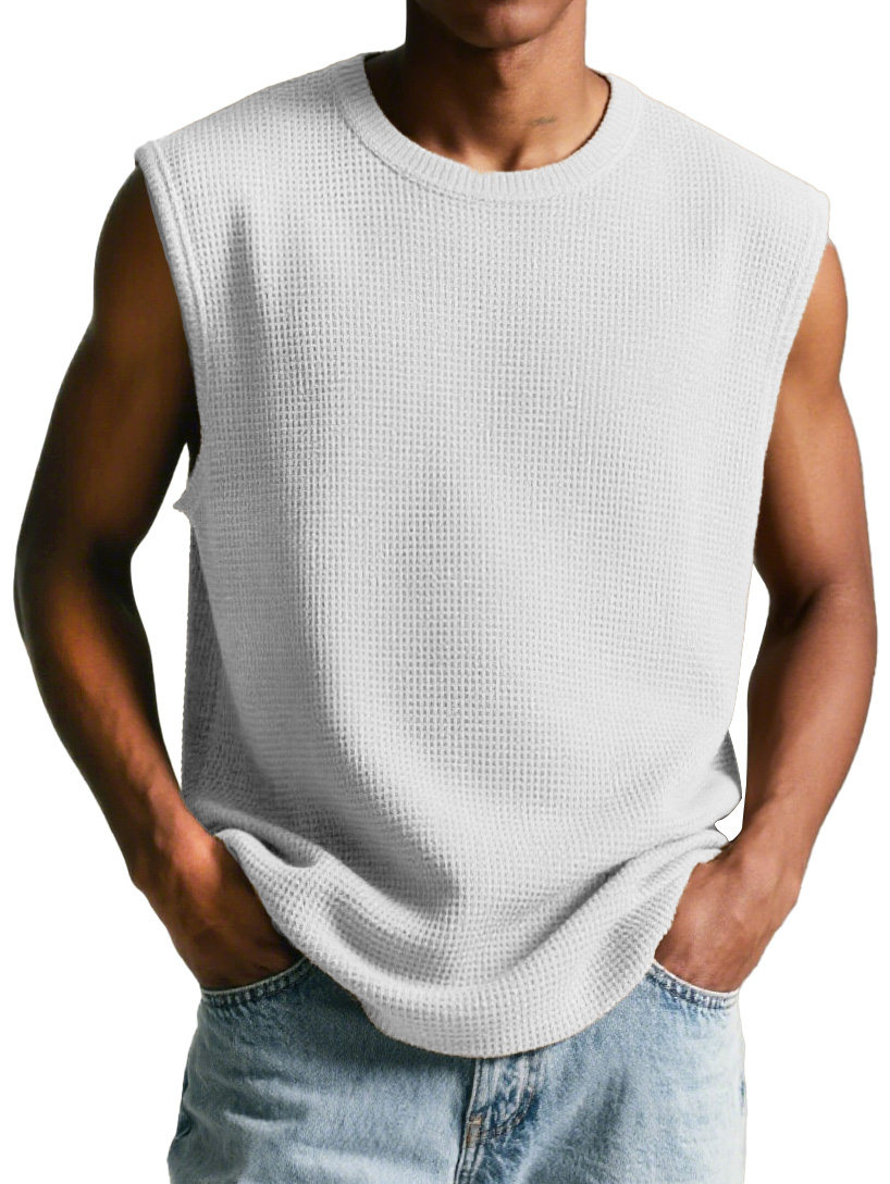 Men's Stylish Lounge Waffle Sleeveless T-shirt