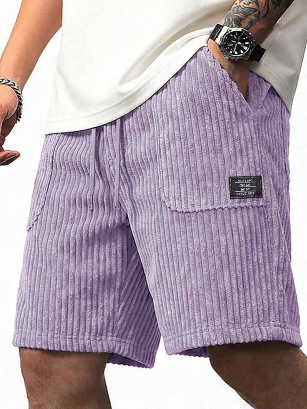 Men's Fashion Retro Multi-Pocket Loose Shorts