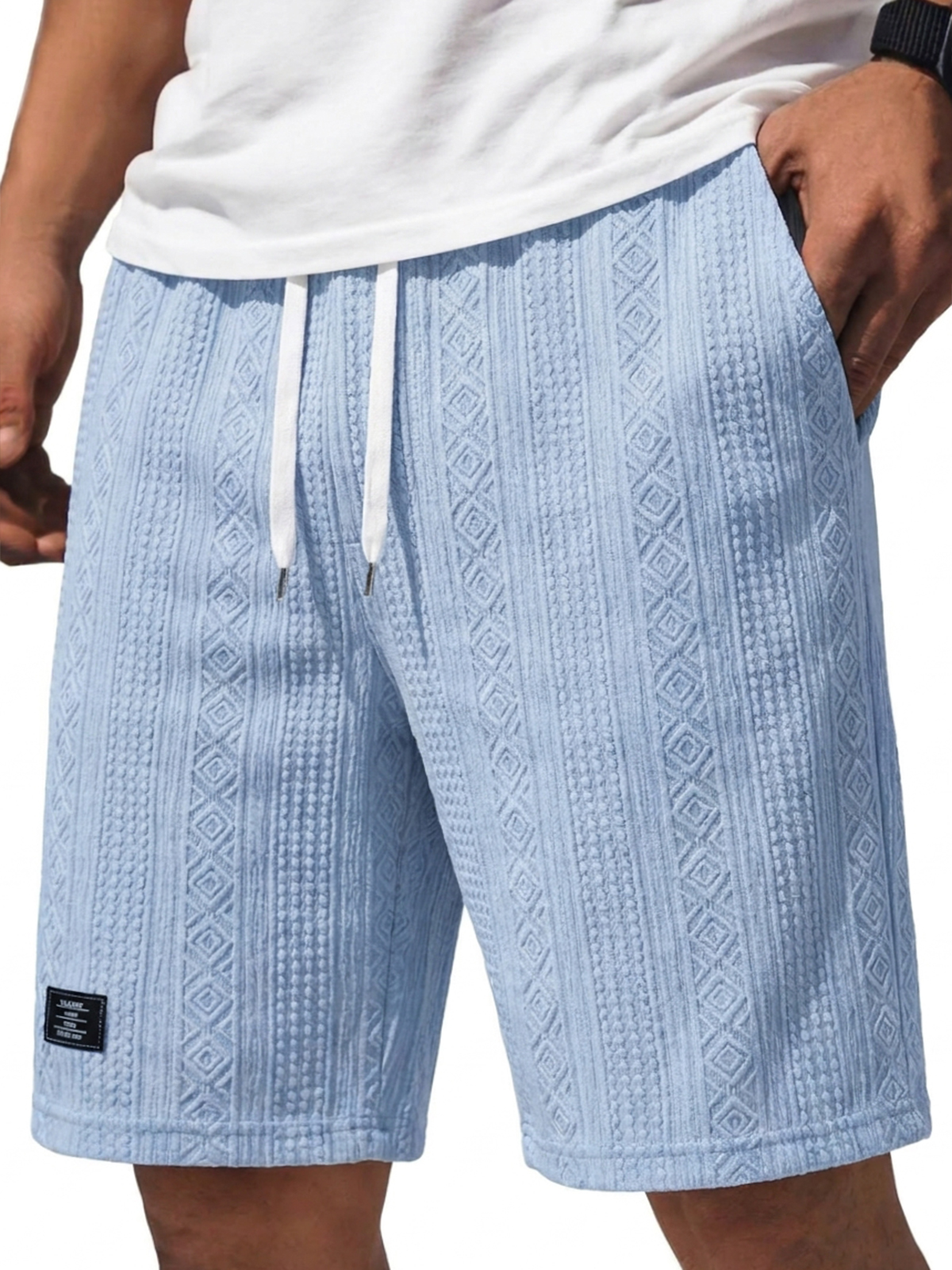 Fashionable Casual Jacquard Textured Shorts