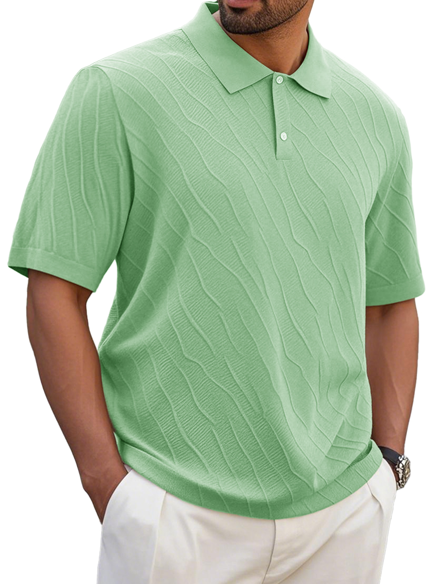Men's Fashion Casual Short-sleeved Lapel Polo Shirt