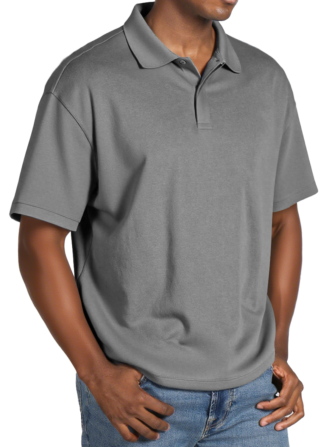 Men's Daily Lapel Button Casual Short-sleeved Polo Shirt