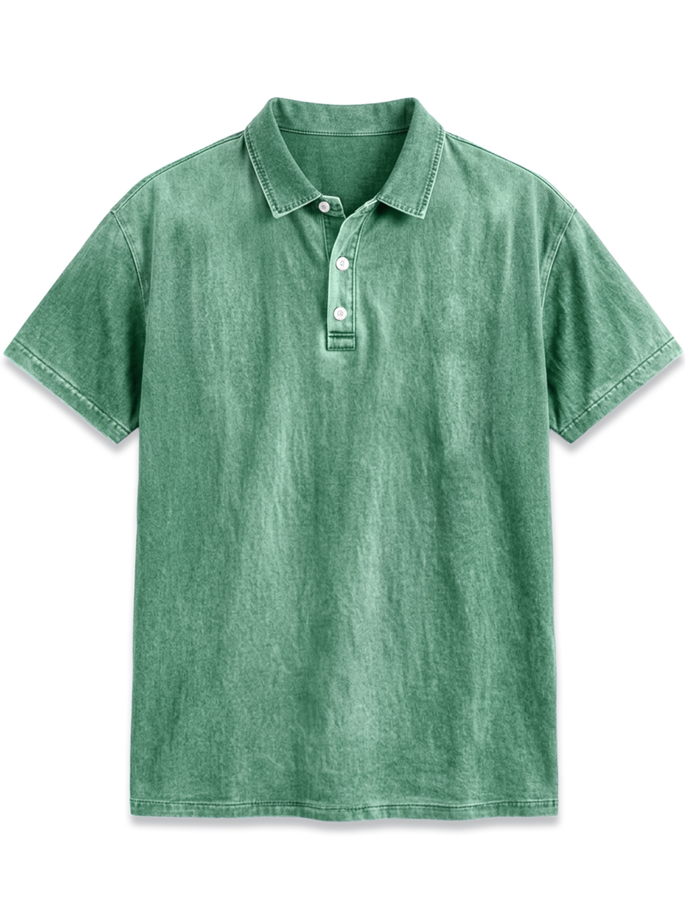 Men's Casual Retro Collar Button-Down Short-Sleeve Polo Shirt