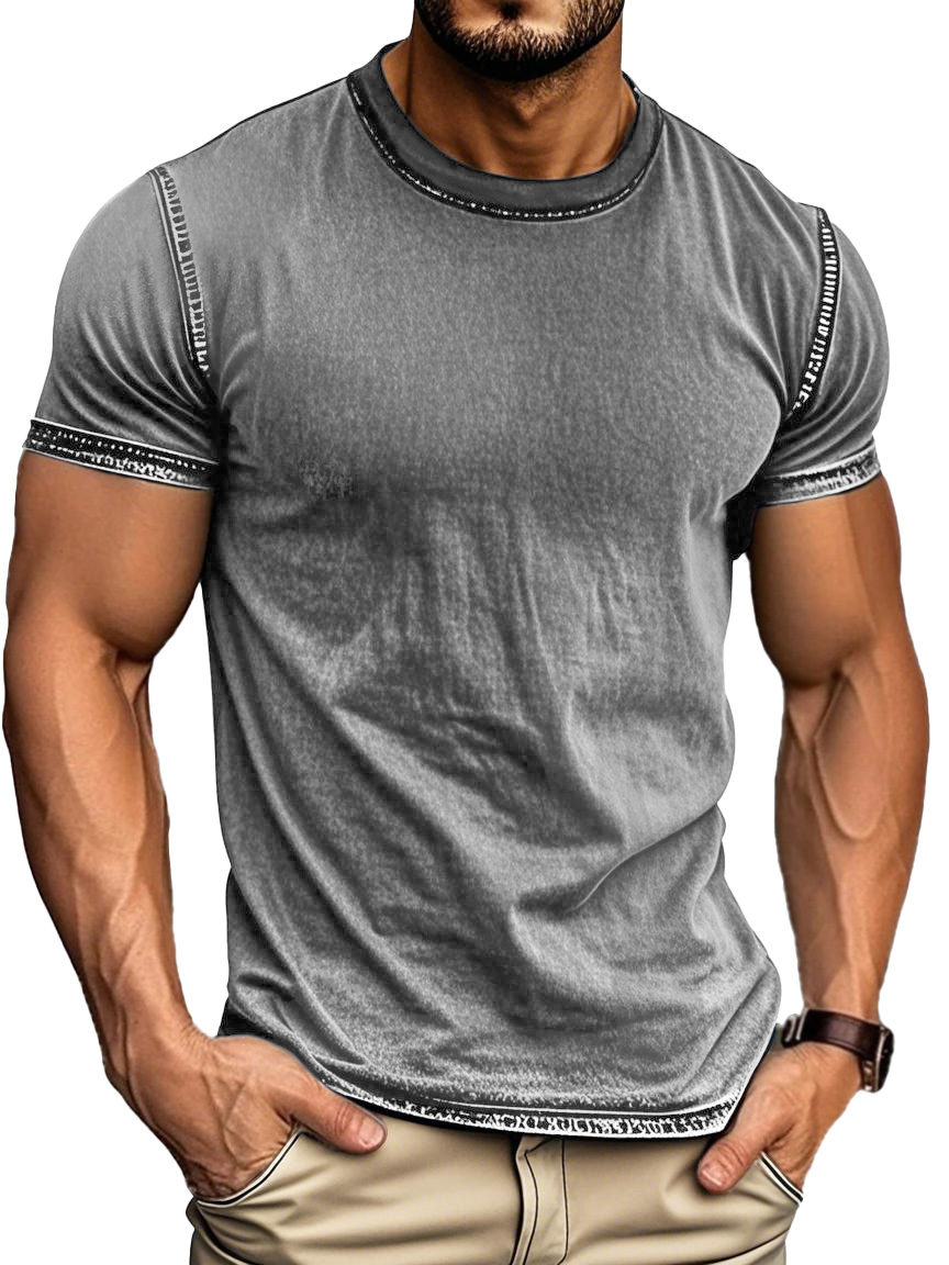 Men's Vintage Outdoor Distressed Short Sleeve T-shirt