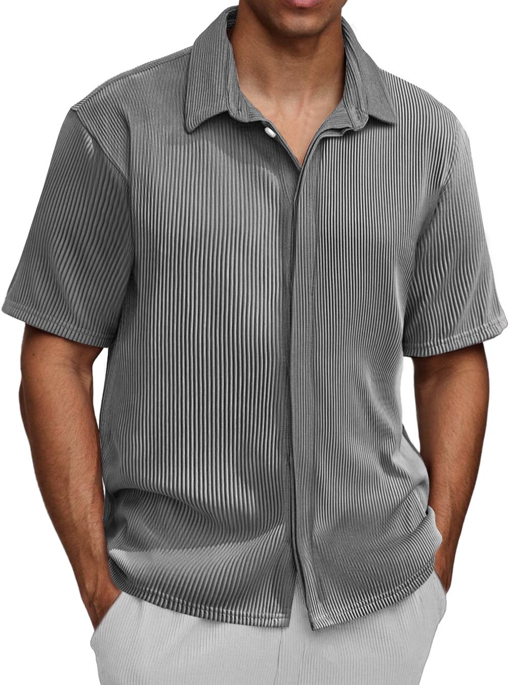 Men's Daily Ripped Casual Fashion Comfortable Short-sleeved Shirt