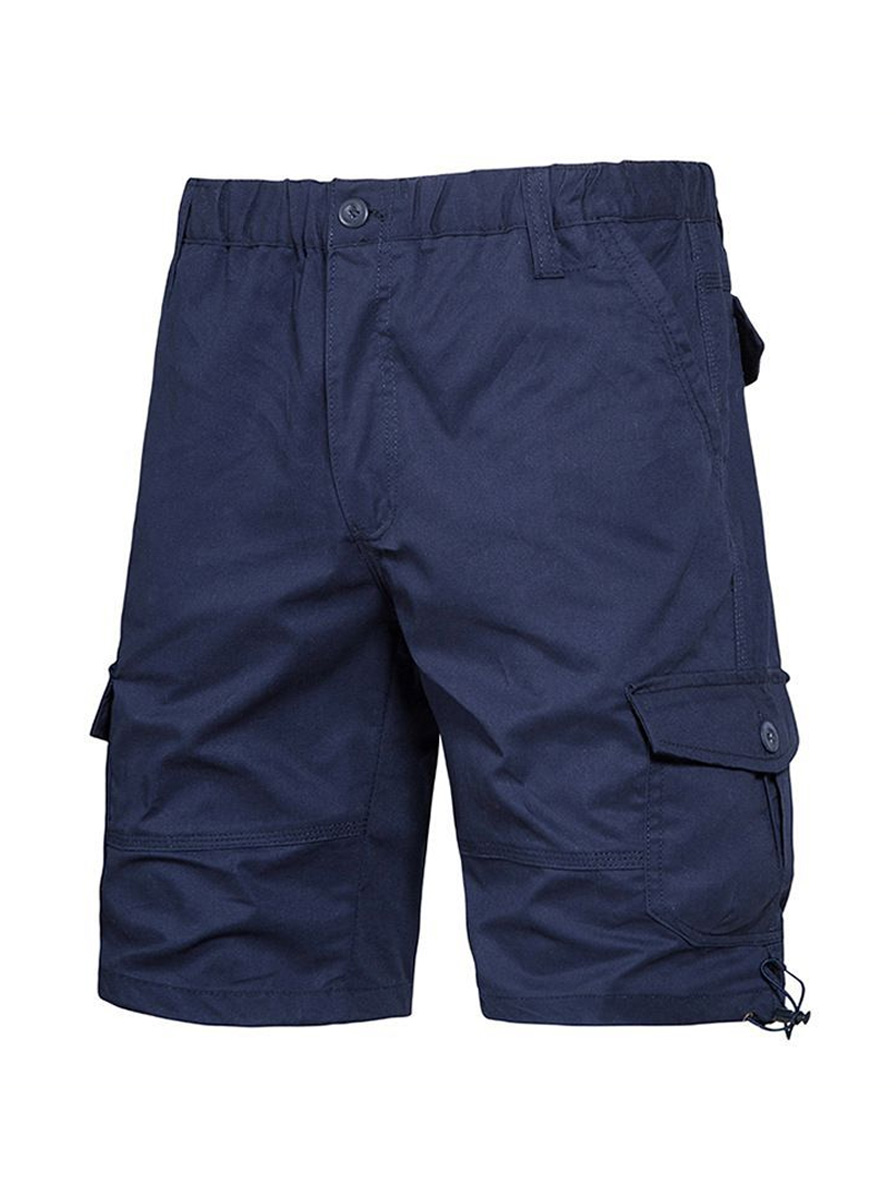 Men's Casual Cotton Multi-pocket Zipper Cargo Shorts