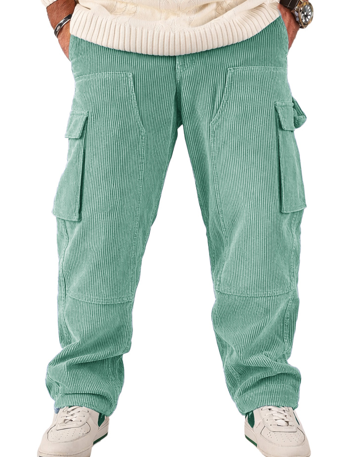 Men's Fashionable Casual Multi-Pocket Loose-Fitting Pants