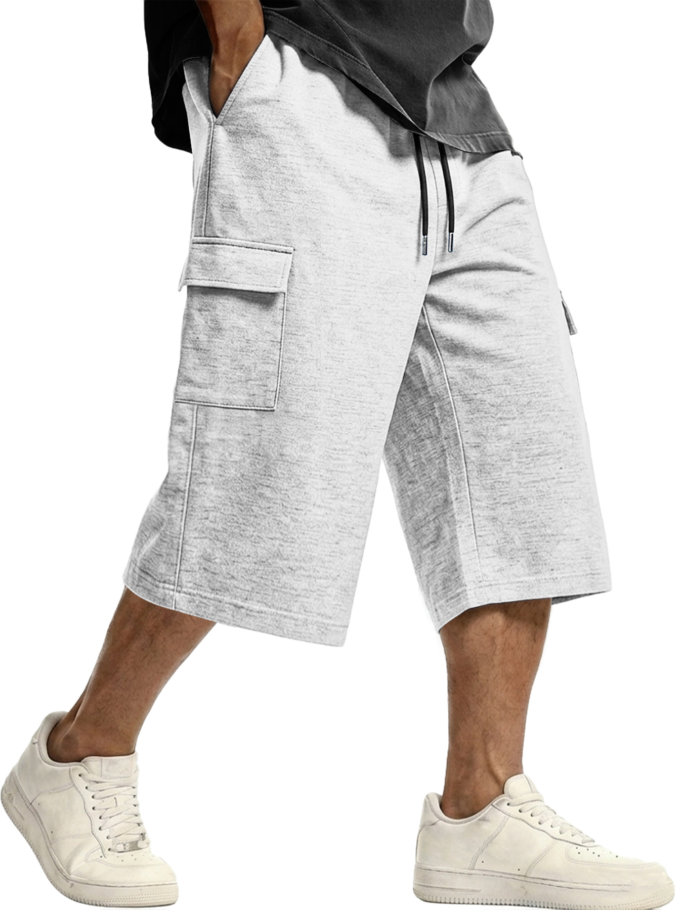 Men's Casual Comfortable Multi-pocket Cropped Loose Shorts