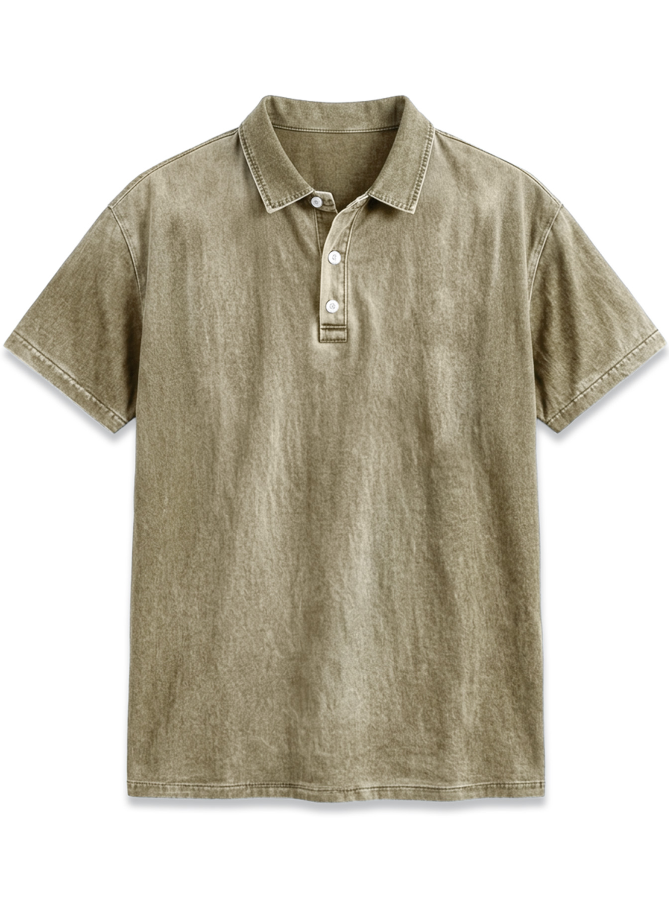 Men's Casual Retro Collar Button-Down Short-Sleeve Polo Shirt