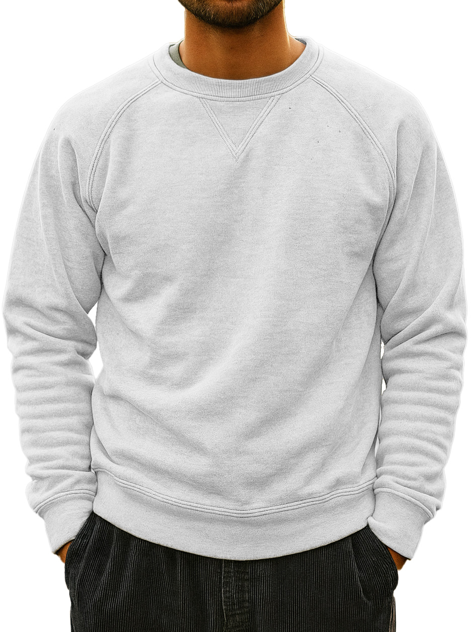 Men's Fashionable Daily Casual Round Neck Raglan Sweatshirt