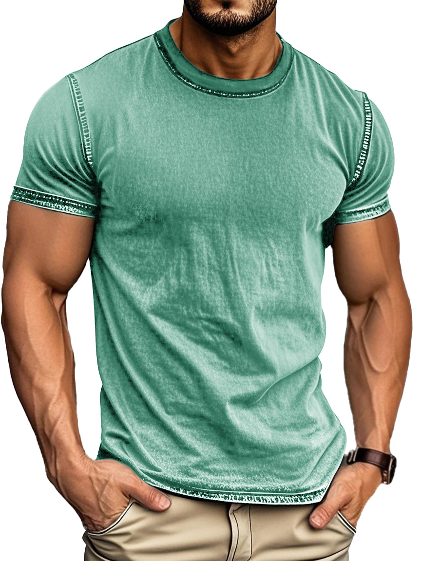 Men's Vintage Outdoor Distressed Short Sleeve T-shirt