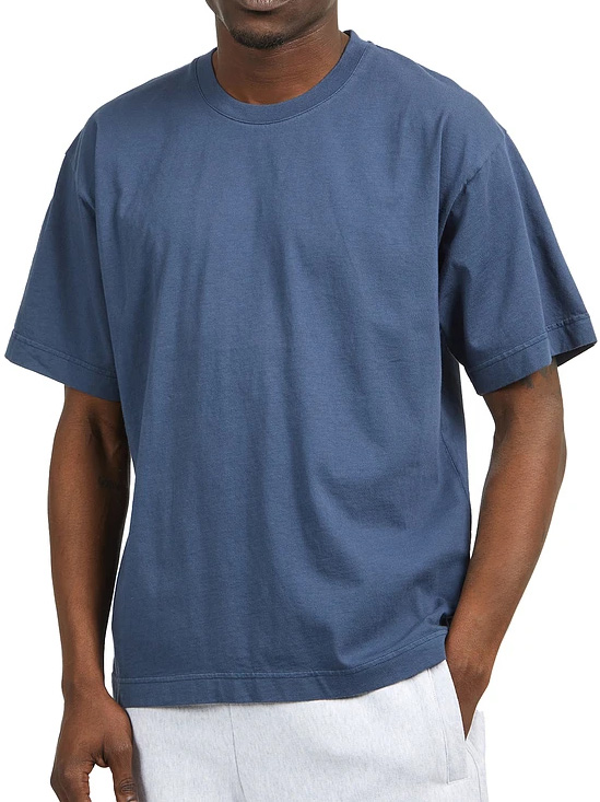 Men's Retro 260g 32-Count Double Yarn Pure Cotton Crew Neck Short-Sleeve T-Shirt