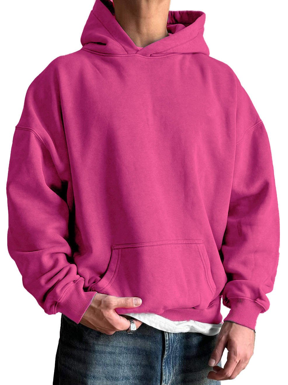 Men's Fashion Vintage Washed Cotton Long Sleeve Hoodie