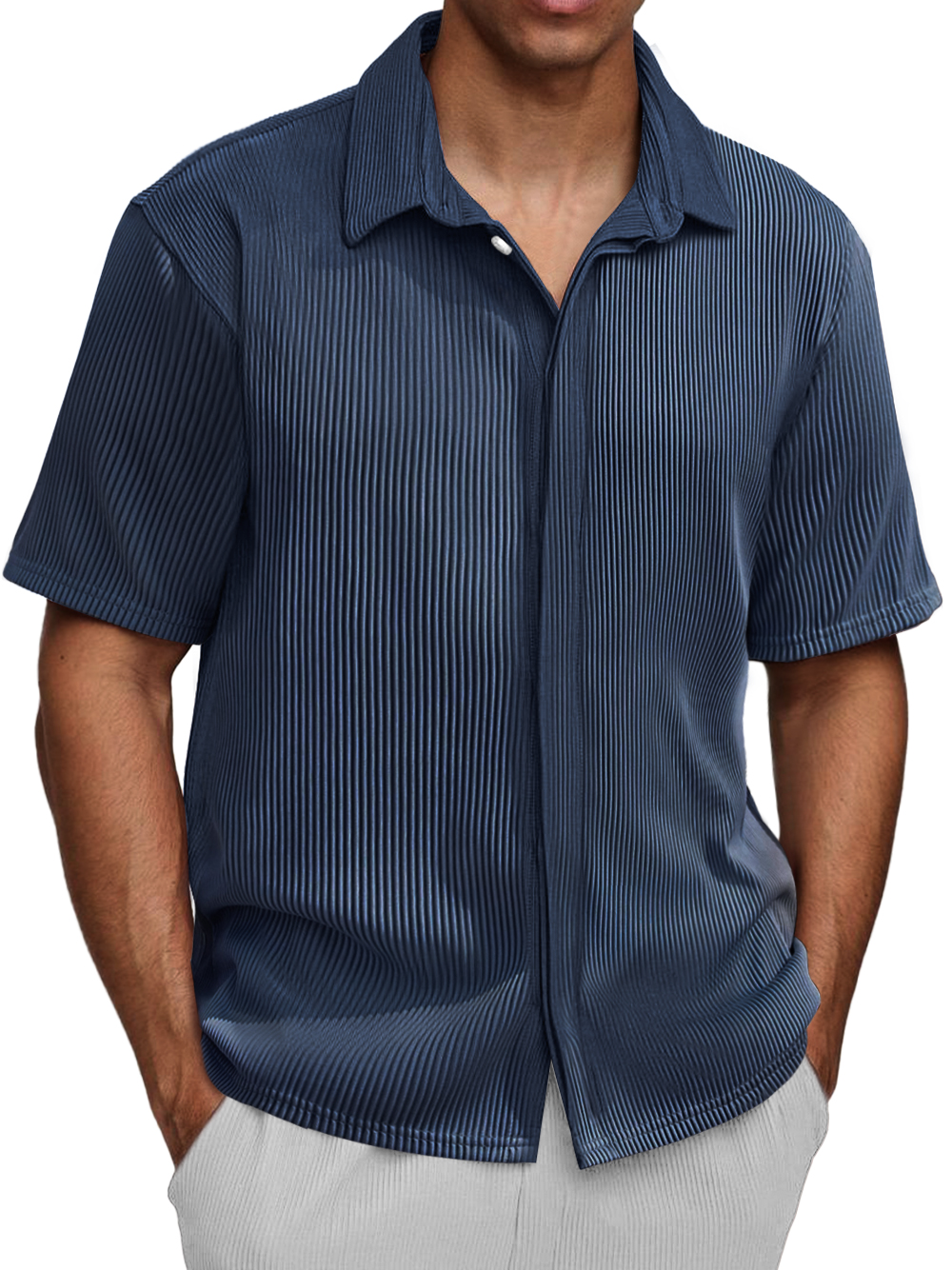 Men's Daily Ripped Casual Fashion Comfortable Short-sleeved Shirt