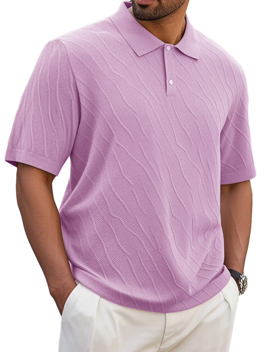 Men's Fashion Casual Short-sleeved Lapel Polo Shirt
