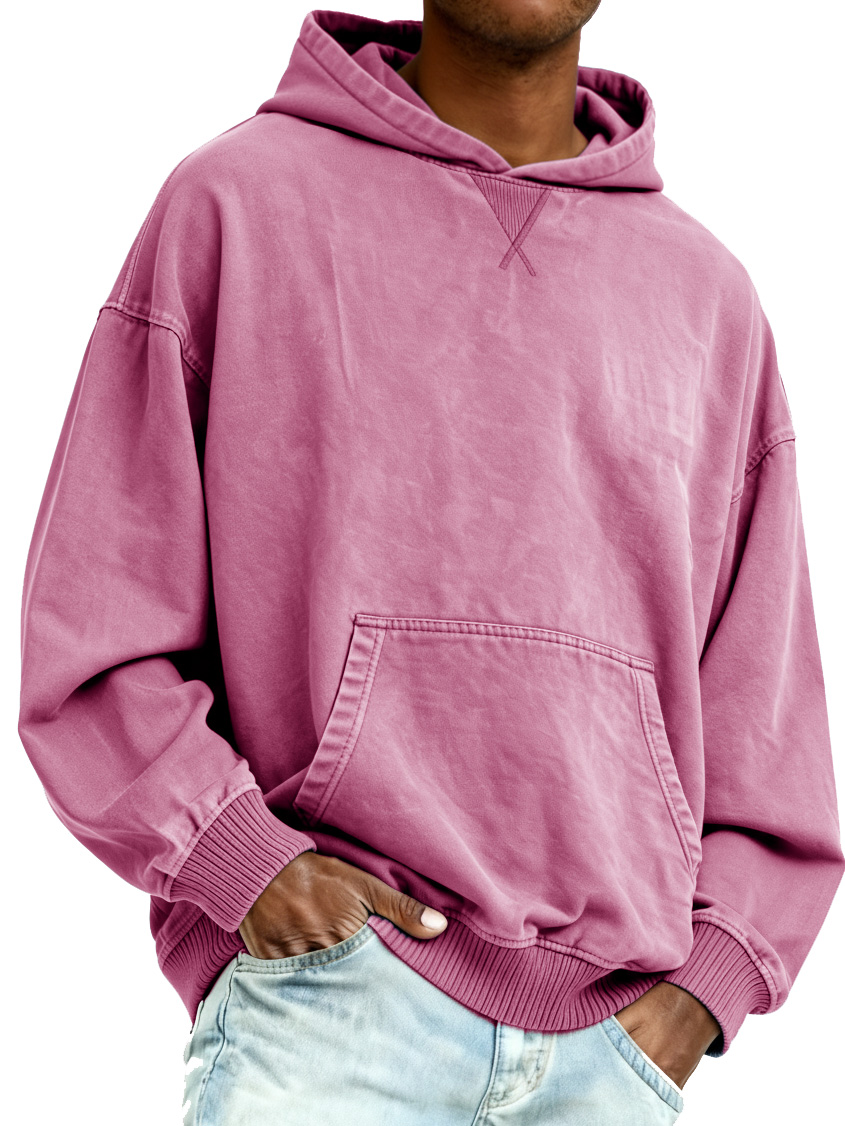 Men's Vintage Fashion Distressed Long-sleeved Hooded Sweatshirt