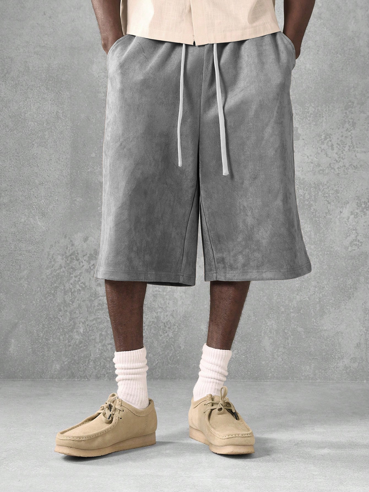 Men's Retro Loose Distressed Shorts