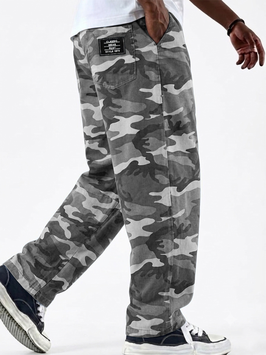 Camouflage Basic Cargo Pants