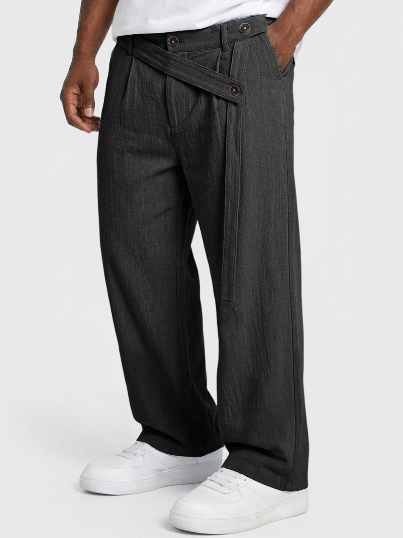Men's Casual Linen Cross-Waisted Comfort Trousers