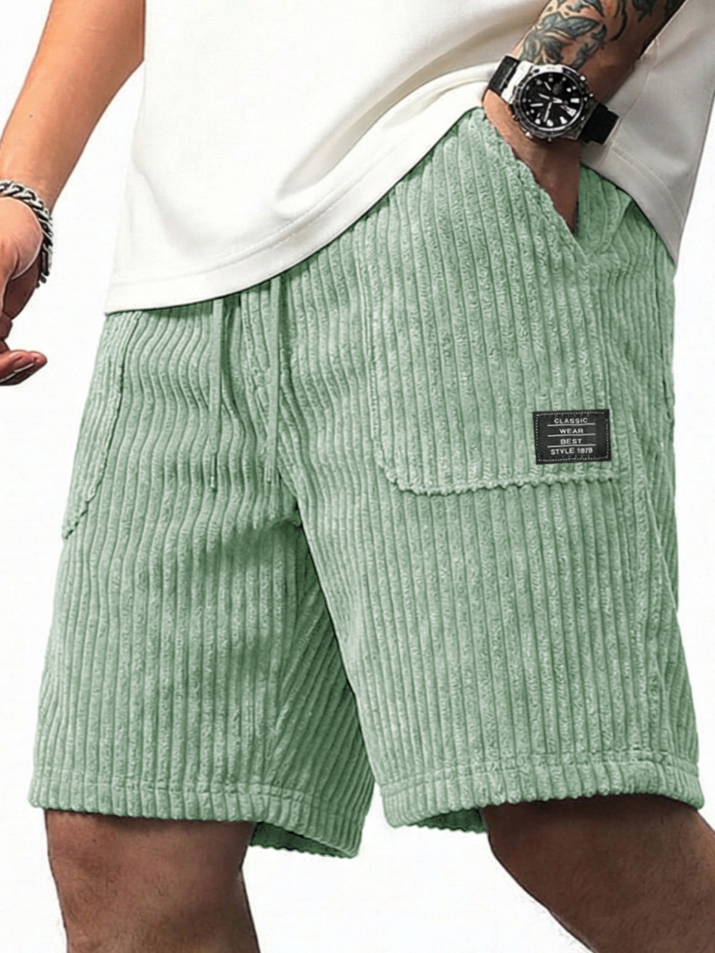 Men's Fashion Retro Multi-Pocket Loose Shorts