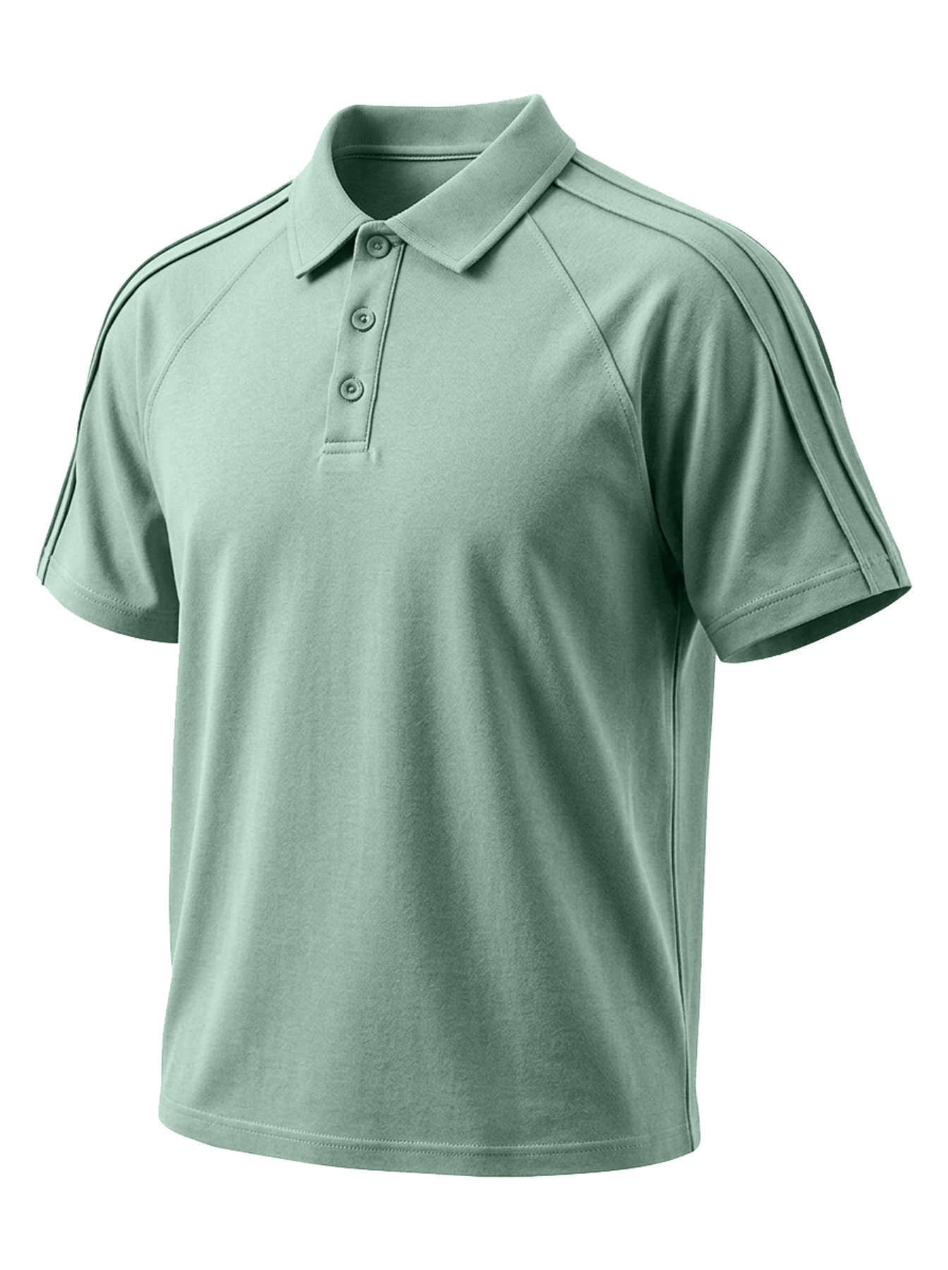 Men's Casual Collared Button Deconstructed Short-Sleeve Polo Shirt