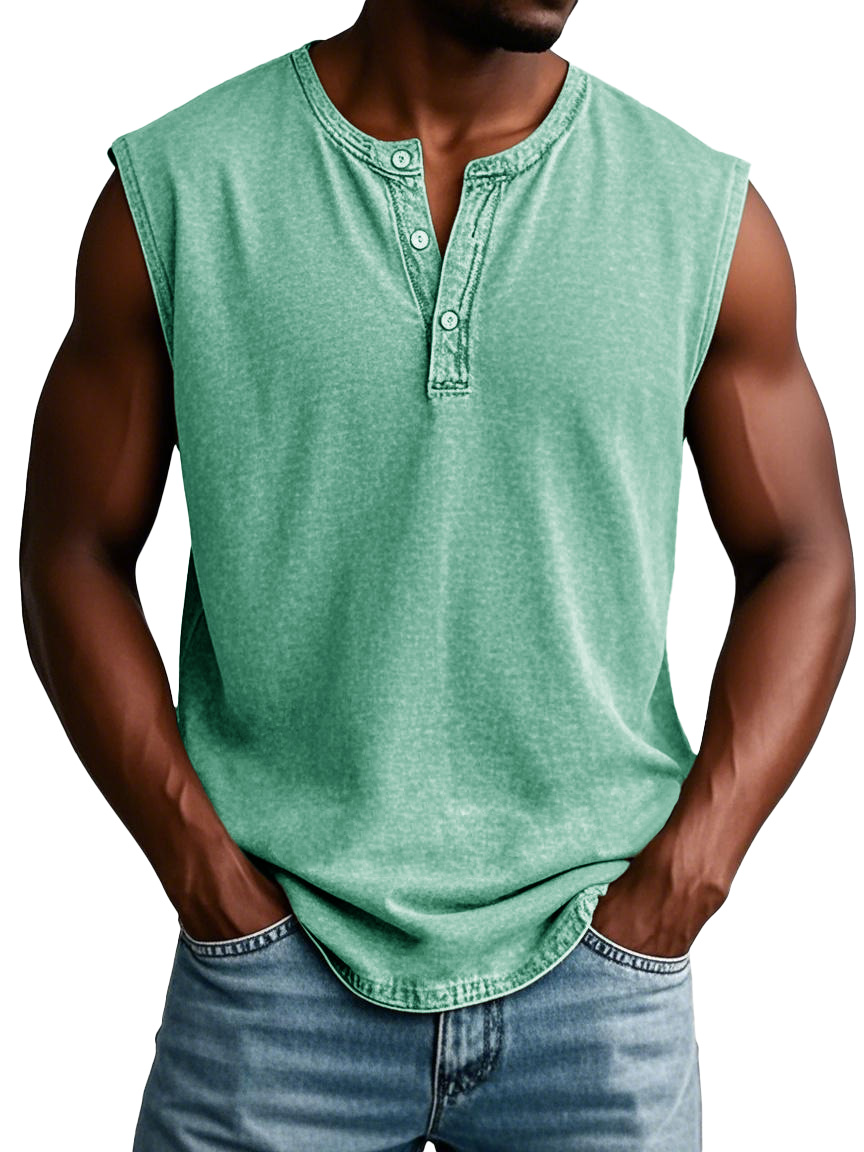 Men's Fashion Casual Retro Sports Sleeveless T-shirt