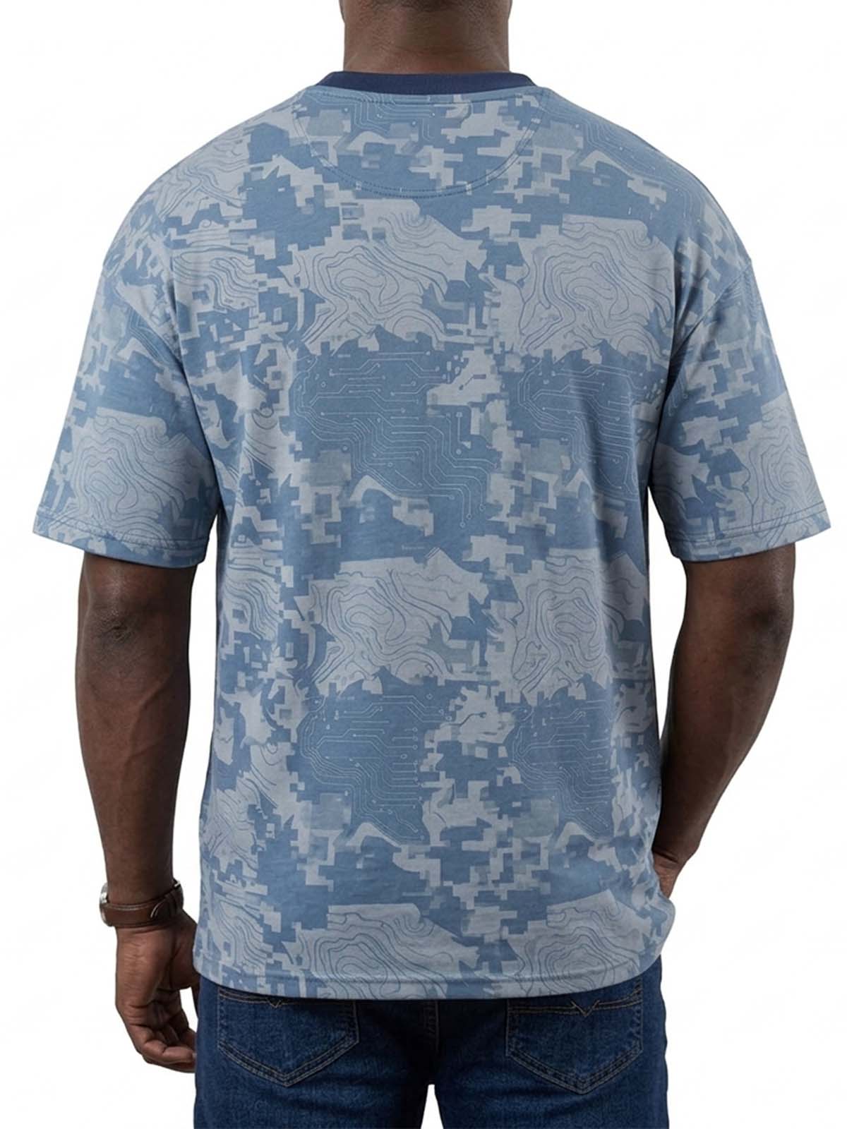 Digital Camouflage V-Neck Casual Short-Sleeve T-Shirt