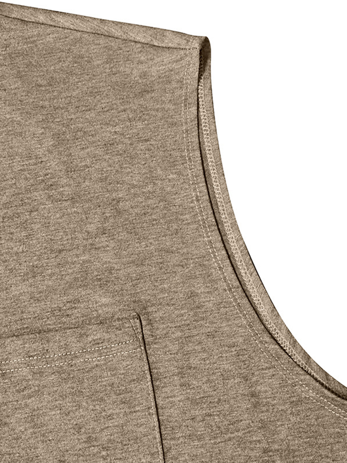 Men's Simple Casual Contrast Color Sleeveless Henley Shirt