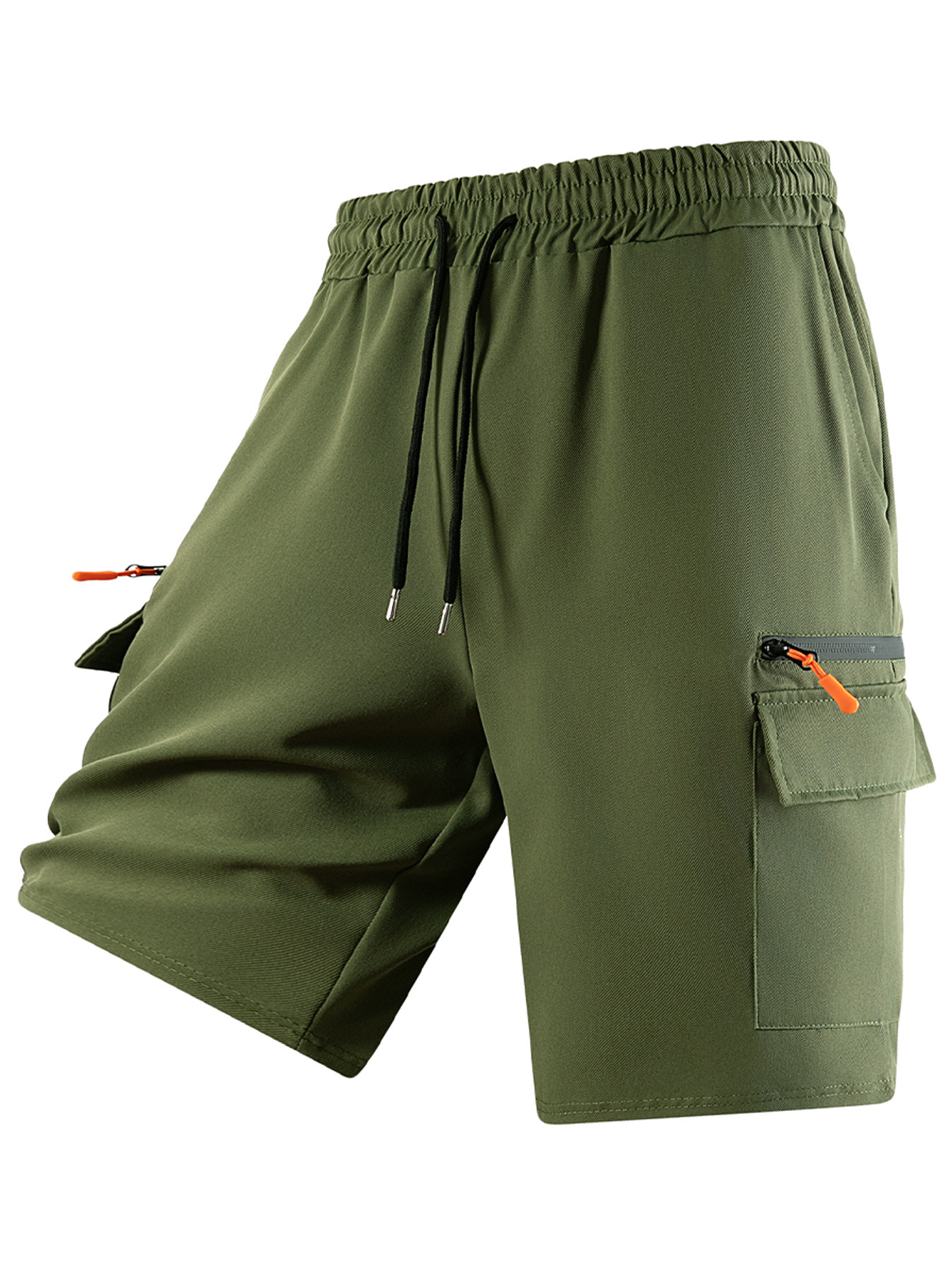 Men's Zippered Multi-Pocket Casual Cargo Shorts