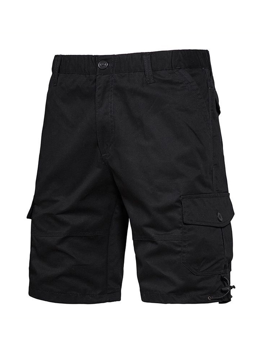 Men's Casual Cotton Multi-pocket Zipper Cargo Shorts