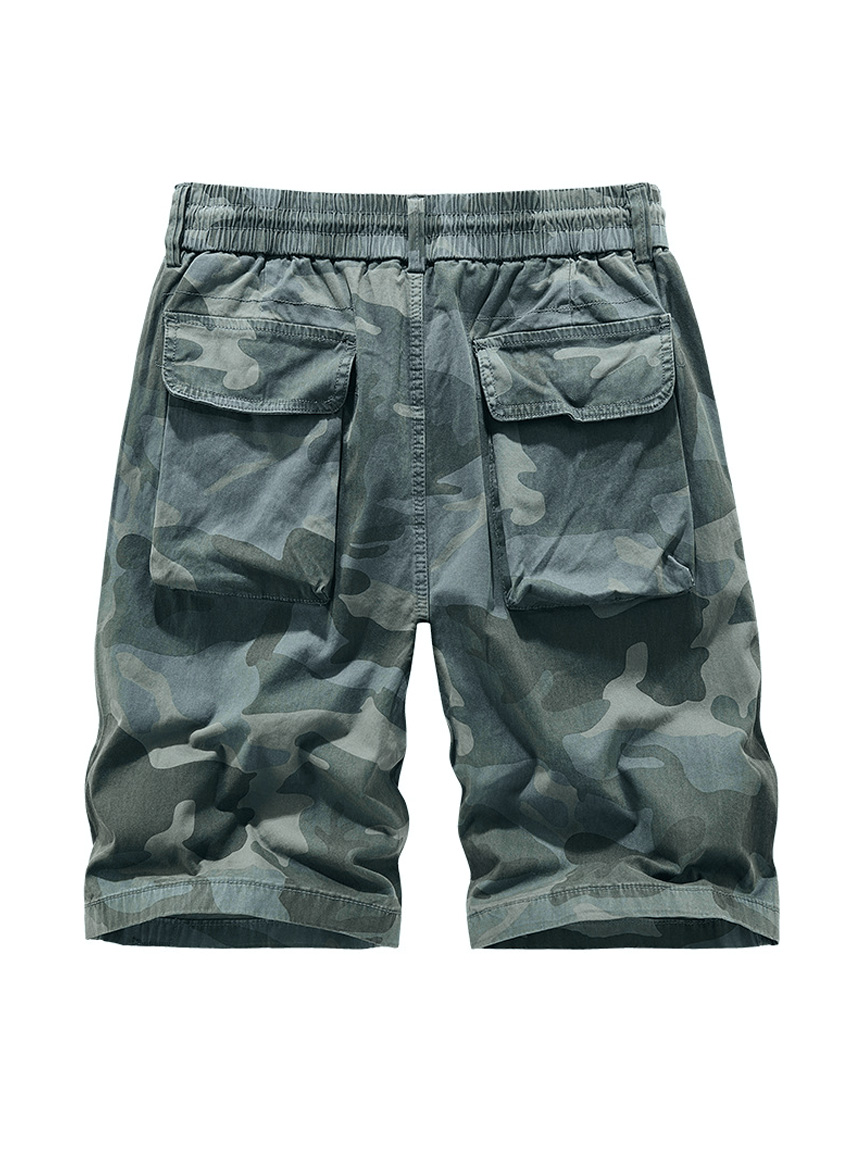 Men's Cotton Patch Pocket Camouflage Casual Work Shorts