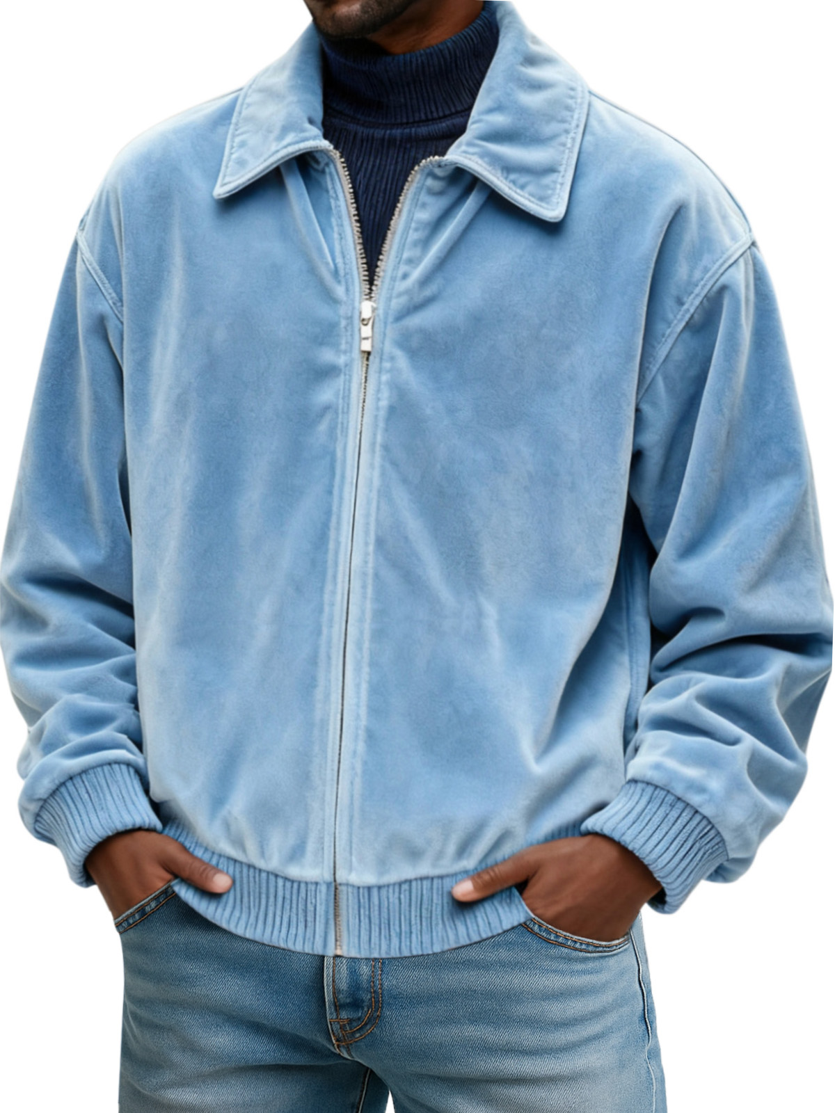 Simple, Comfortable And Casual Everyday Suede Lapel Long-sleeved Jacket