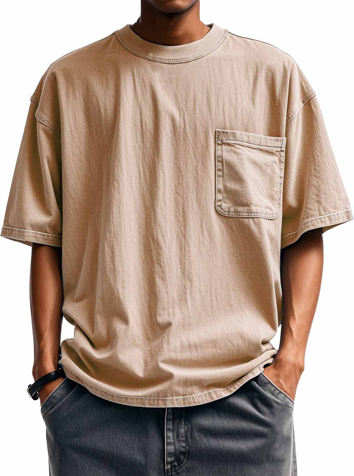 Men's Fashion Retro Round Neck Short Sleeve T-Shirt