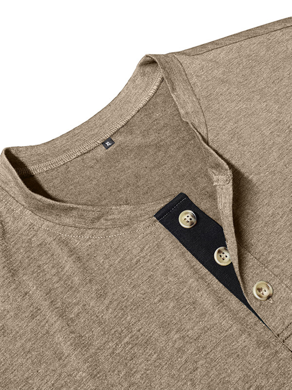 Men's Simple Casual Contrast Color Sleeveless Henley Shirt