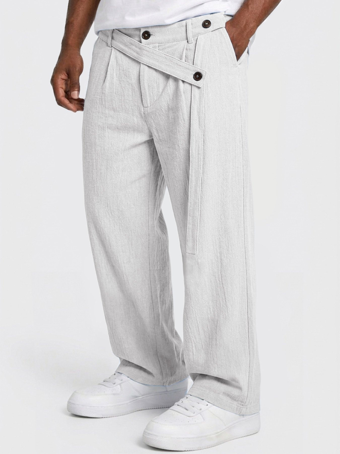 Men's Casual Linen Cross-Waisted Comfort Trousers