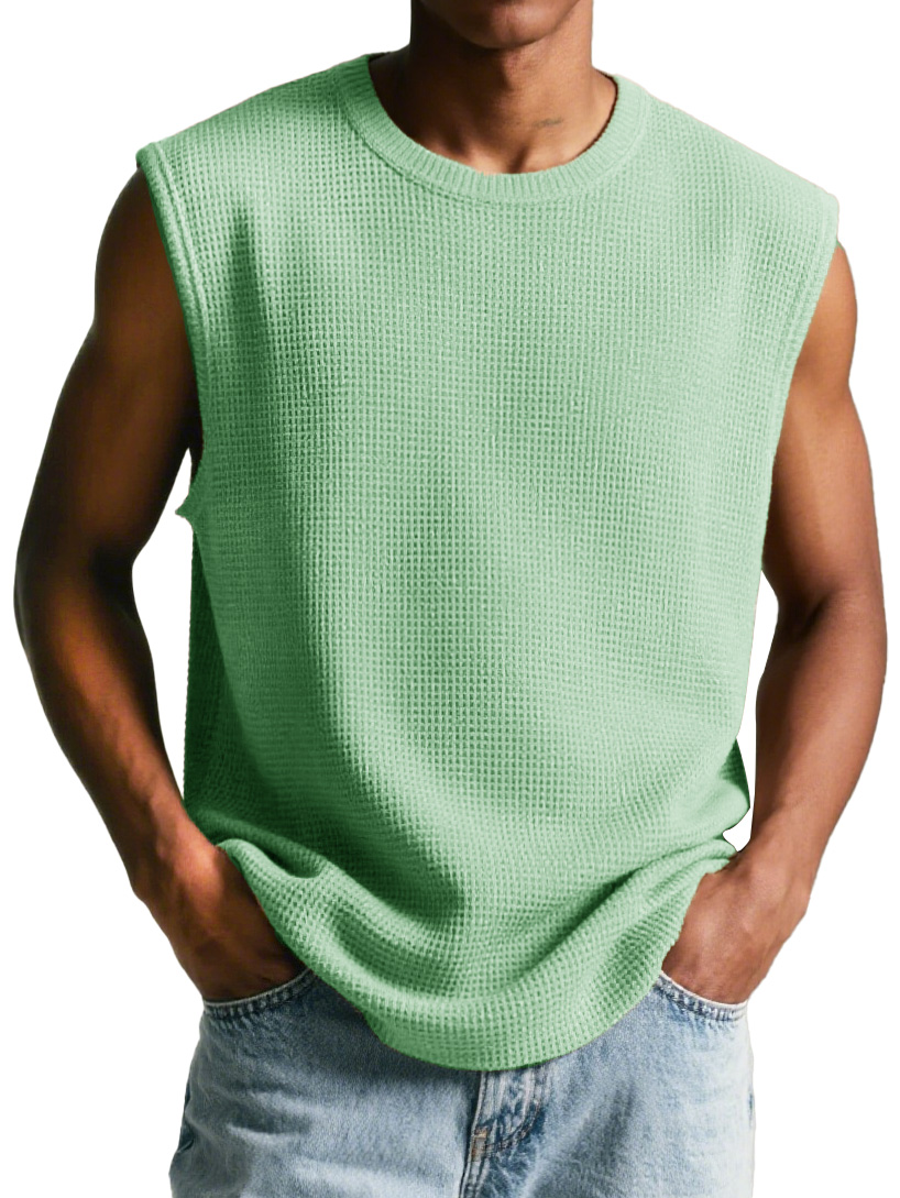 Men's Stylish Lounge Waffle Sleeveless T-shirt