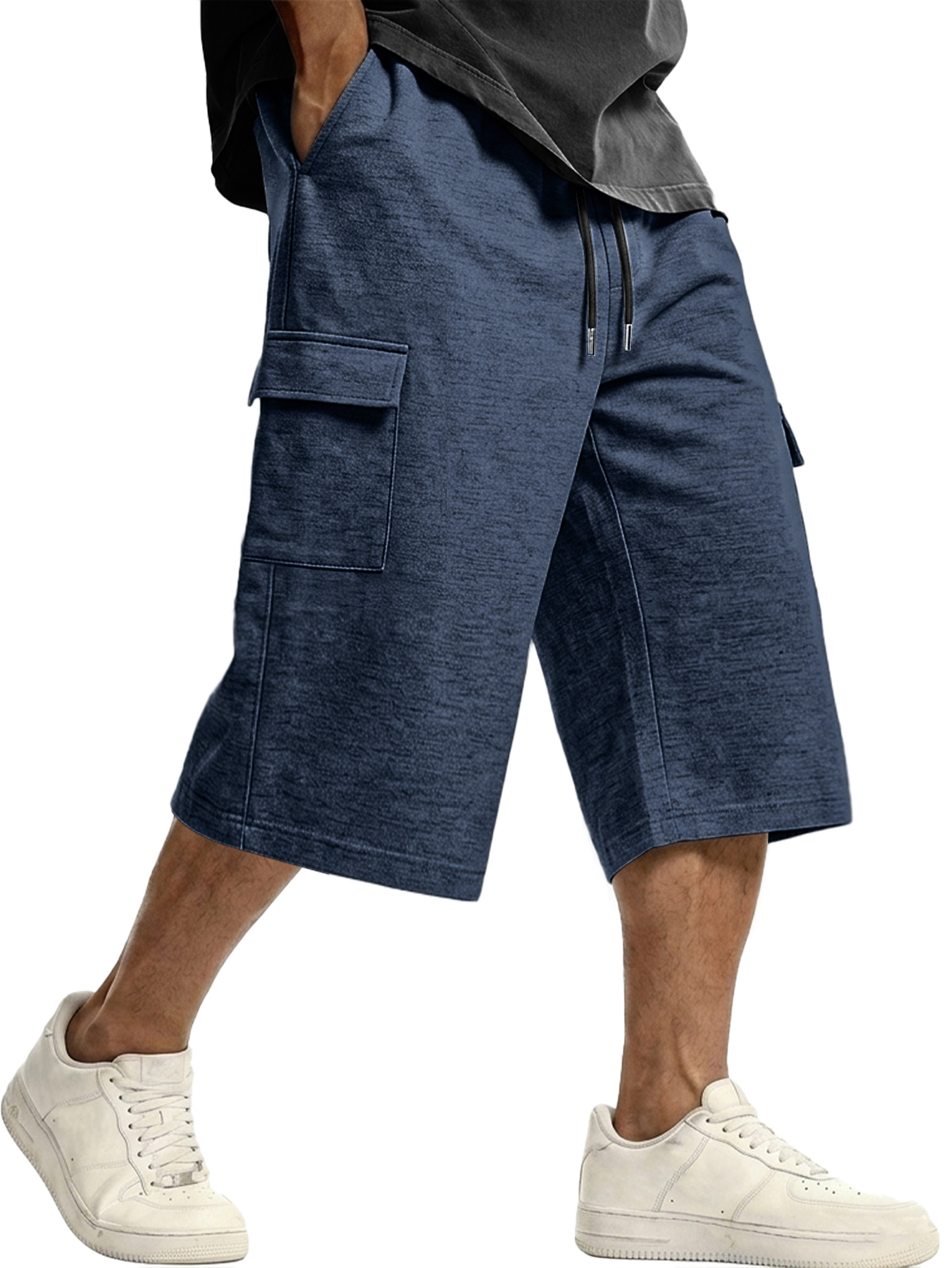 Men's Casual Comfortable Multi-pocket Cropped Loose Shorts