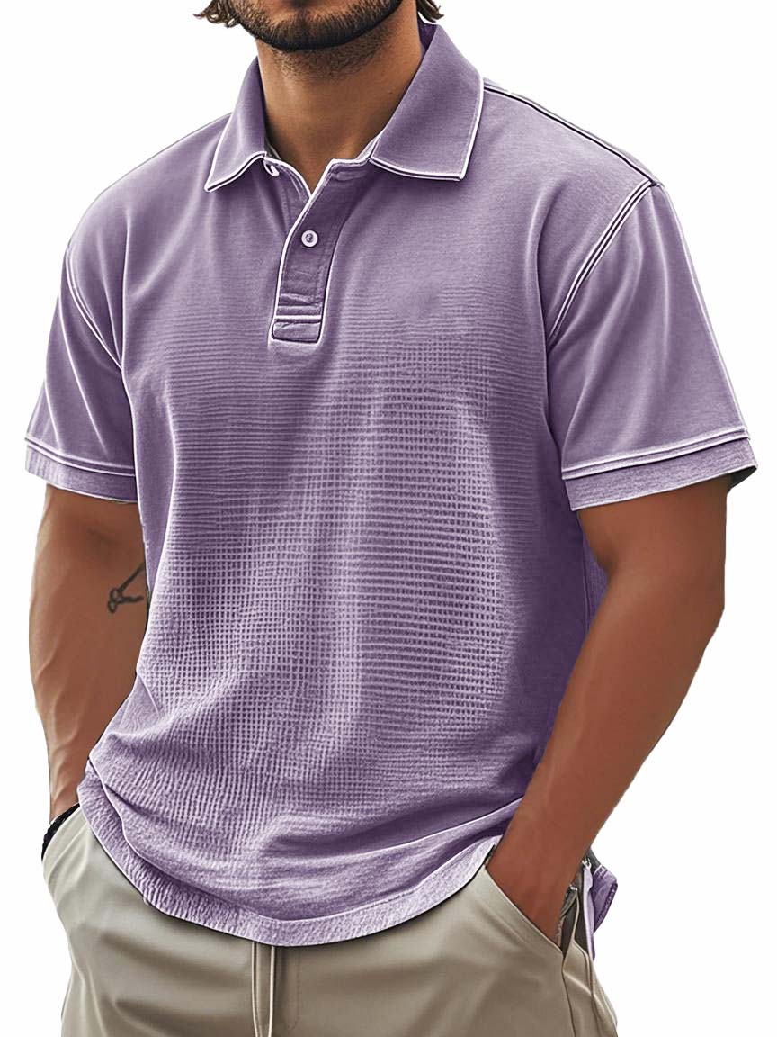 Men's Retro Fashion Workwear Lapel Short-sleeved Polo Shirt