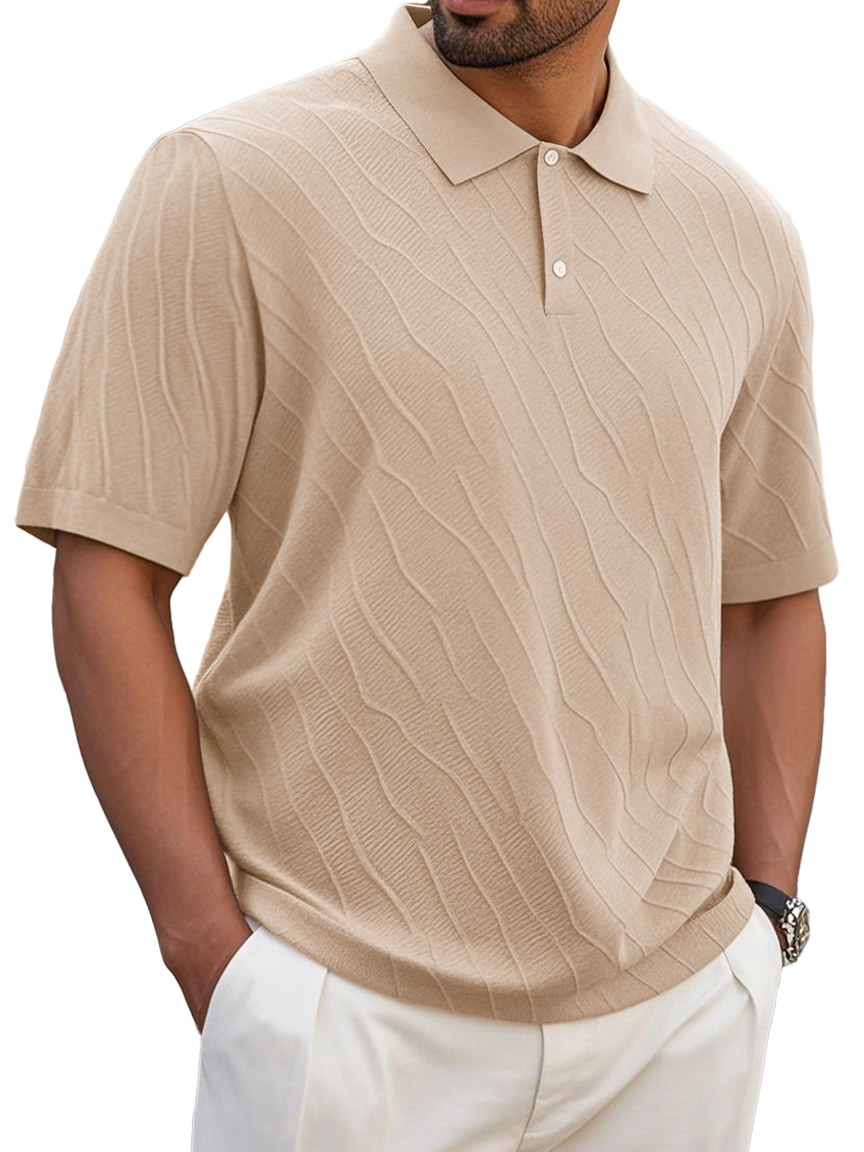 Men's Fashion Casual Short-sleeved Lapel Polo Shirt