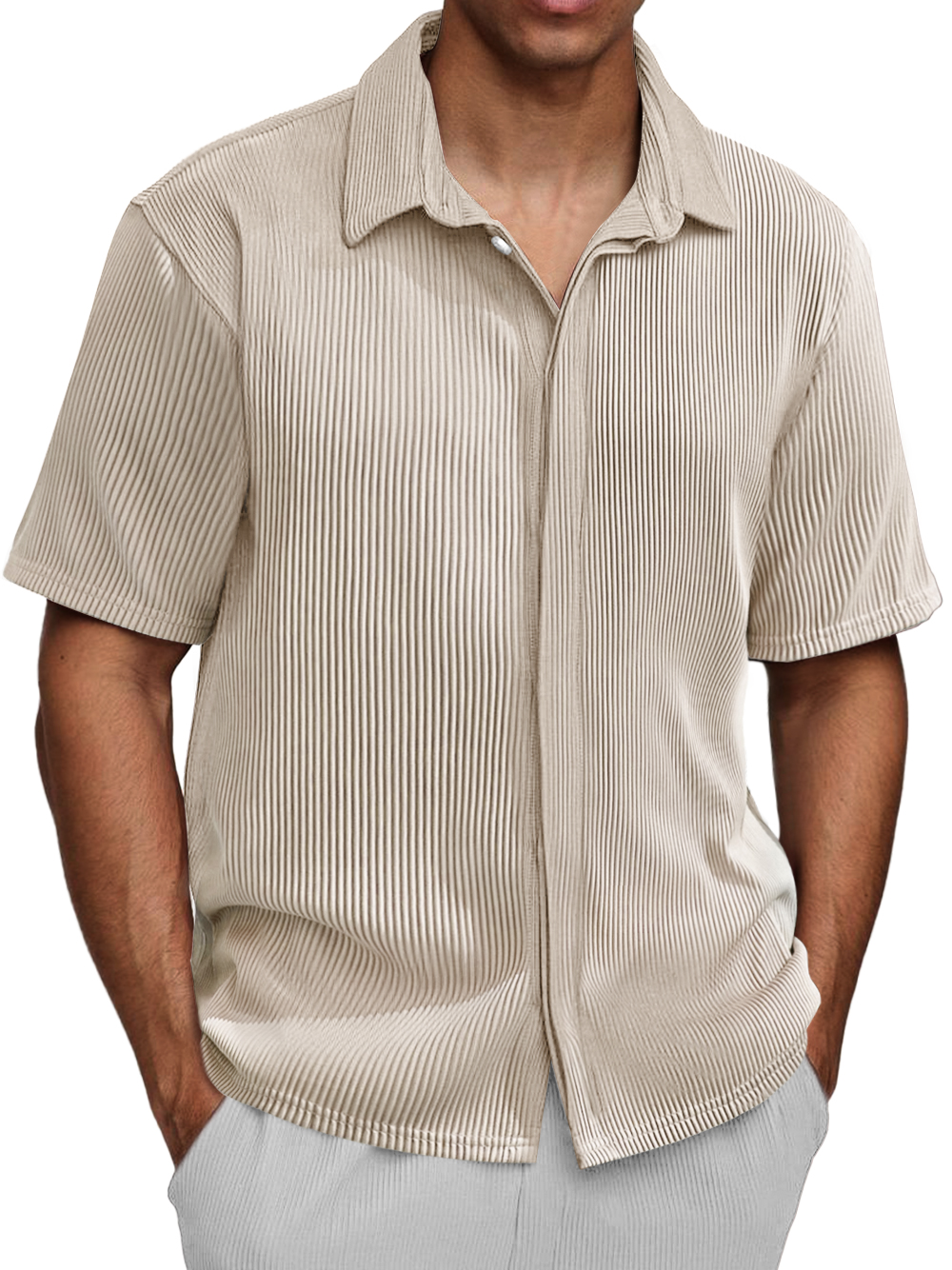 Men's Daily Ripped Casual Fashion Comfortable Short-sleeved Shirt